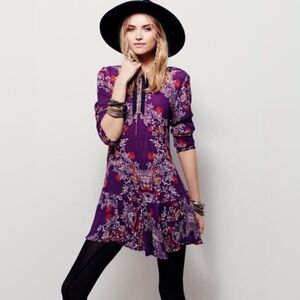 ⭐️40% Off⭐️ Free People Smooth Talker Floral Print Tunic Dress